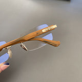 CHH Chrome Hearts Glasses Frame Vintage Frameless Punched Personality Ultra Light Thick Temple