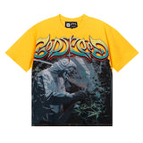 Godspeed T Shirts Biochemical Skull Poppy Print Cotton Casual Short Sleeve Men and Women