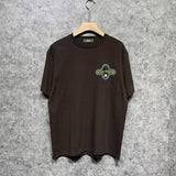 Amiri t shirts gray wolf cross printing short sleeve