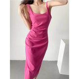 Women Dresses Dress Pleated Backless Sexy