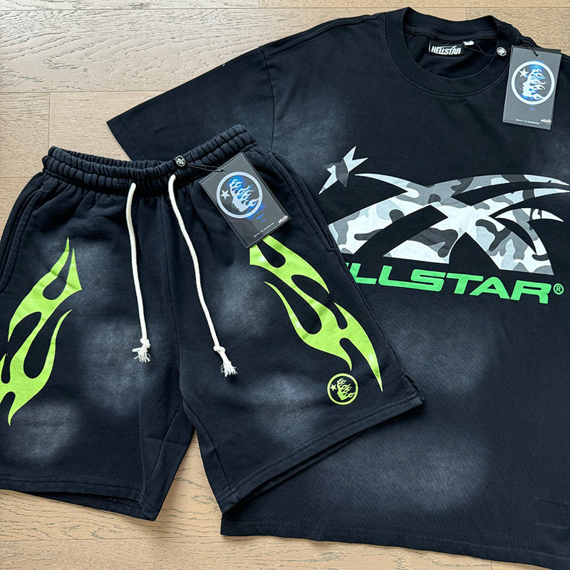 Hellstar T-Shirt And Shorts Two-Piece Set