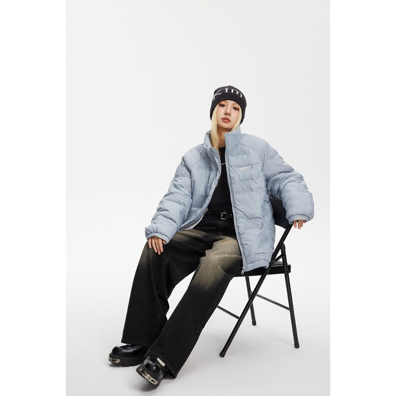 Unisex Coat Thickened Winter Stand-up Collar Cotton-Padded Coat Couple