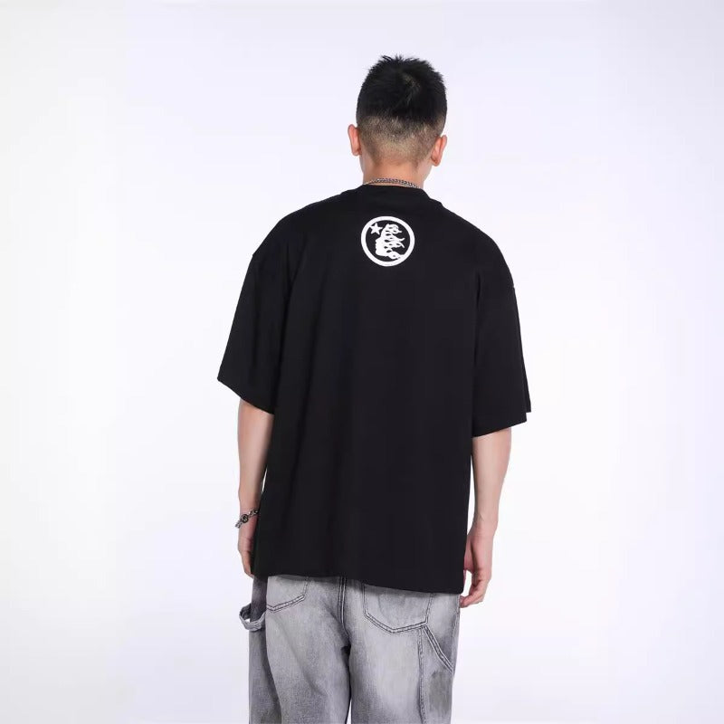 Hellstar T Shirt Vintage Loose Short Sleeve Casual Crew Neck T-Shirt, Summer