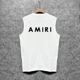 Amiri tank top flat thick letter spider armband printing