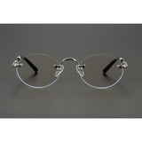 CHH Chrome Hearts Glasses Versatile Plated Vintage Round Glasses Frame Myopia Glasses Frame