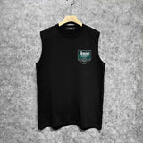 Amiri tank top flower diamond nameplate printing