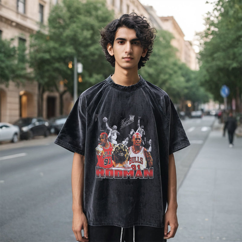 Men's Vintage T-Shirt Retro Short Sleeve Men's Loose T-Shirt