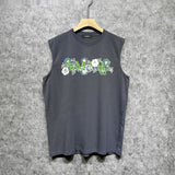 Amiri tank top ruffle letterprinting