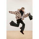 Unisex Coat Leopard Print Cotton-Padded Coat Plush Coat