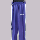 Palm Angels Pants Black and White Striped Casual Trousers Sports Pants
