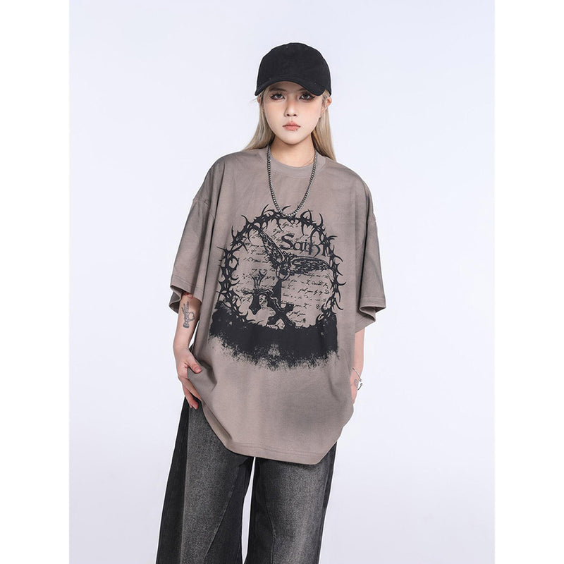 Unisex T-Shirts Saint Michael Vintage Loose Casual T-Shirt