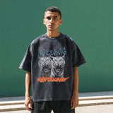 Mens Vintage T-Shirt Printed Short Sleeve T-Shirt