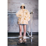 Unisex Coat Lamb Wool Coat Plush Thickened