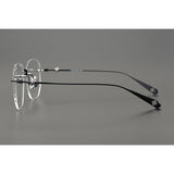 CHH Chrome Hearts Glasses Ultra Light Titanium Frameless Wide Myopia Glasses Frame