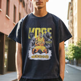 Mens Vintage T Shirt Printed Washing Water Short Sleeve T-Shirt