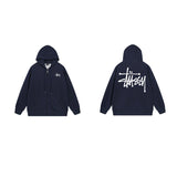 Stussy Hoodie Zip-Up Cardigan Fleece Hooded Sweater