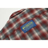 Unisex Shirts BIGTHING Margiela Style Vintage Rust Red Checkered Jacket