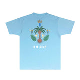 Rhude T Shirts Printed Trendy Pure Cotton