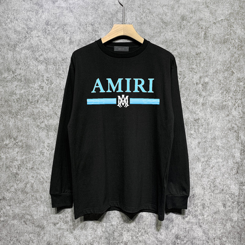 Amiri Long Sleeved Shirt Printed Trendy Pure Cotton