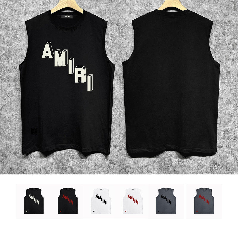 Amiri tank top stereoletter digital printing