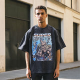 Men's Vintage T Shirt Short Sleeve T-Shirt Men's Cartoon Print