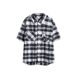 Unisex Shirt Casual Brushed Plaid Shirt