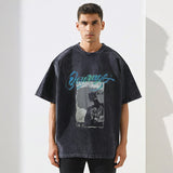 Mens Vintage T Shirt Printed Old Short Sleeve T-Shirt