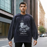 Mens Vintage Long Sleeve Shirt Printed Casual Couple Top
