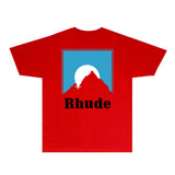 Rhude T Shirts Printed Trendy Pure Cotton