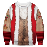 Black Christmas Sweater Vertical Stripes 3D Printed Sweater