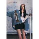 Unisex Coat Retro Loose Couple's Lambswool