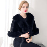 Women Fur Jacket Elegant Plush Shawl