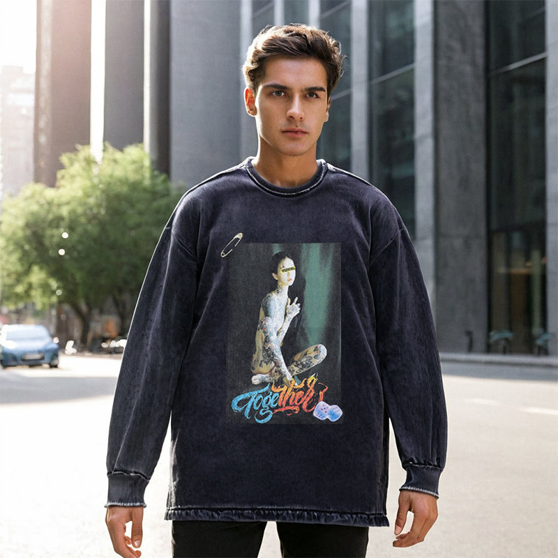 Mens Vintage Long Sleeve Shirt