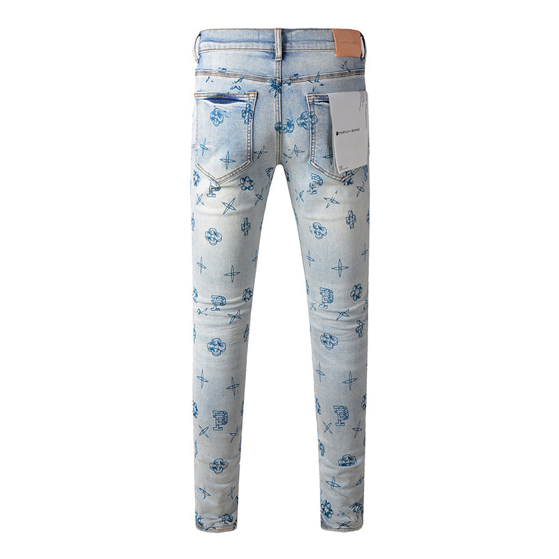 Purple Brand Jeans Pure Cotton High Street Trend
