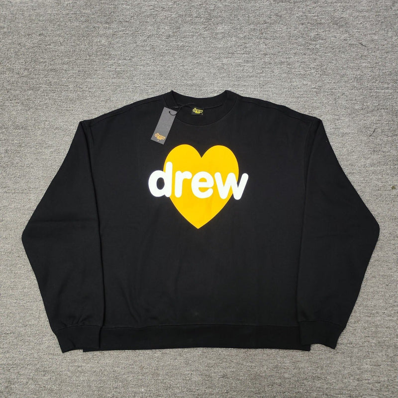 Drew House Sweatshirts Unisex Love Pattern Loose Fleece Crew Neck Sweater