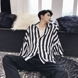 Men Shirts Stripes All-Matching Loose Casual