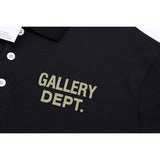 Gallery Dept T-Shirt Alphabet Slogan Lapel Short Sleeve Polo Shirt
