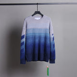 Off Ow Whtie Ombre Mohair Loose Sweater