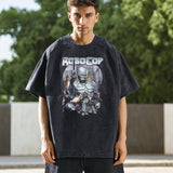 Mens Vintage T Shirt Retro Cotton Short Sleeve