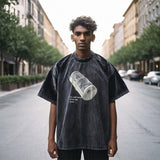 Mens Vintage T Shirt Printed Short Sleeve T-Shirt Men