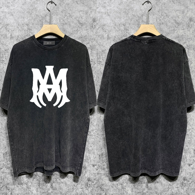 Amiri washed t-shirt large simple logo printing short sleeves