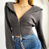 Women Hoodie Sexy Sports Jacket Running Fitness