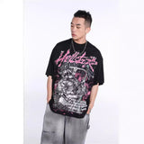 Hellstar T Shirt Vintage Loose Short Sleeve Casual Crew Neck T-Shirt, Summer