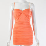 Women Dress Hot Girl Sexy Pleated Dress