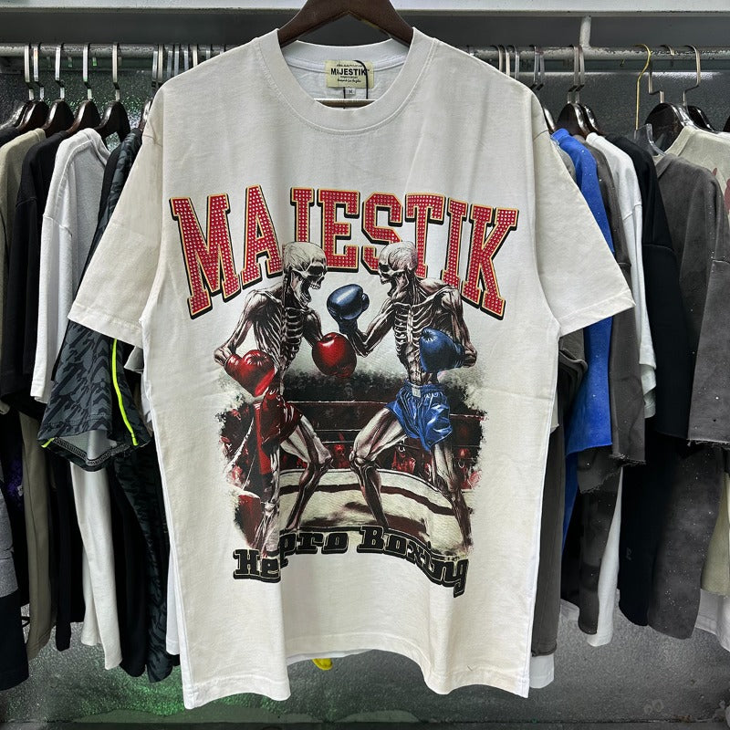 MAJESTIK T Shirts Pro Boxer Graphic Crop Tee hot diamond
