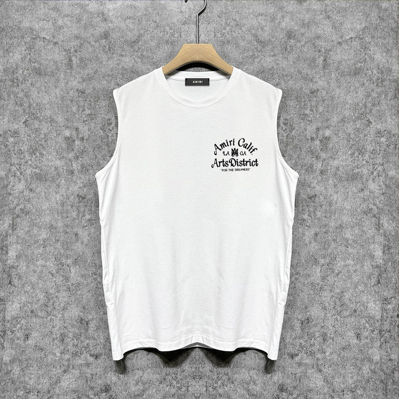 Amiri tank top artistic word printing