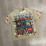 First Row T Shirts A Sacred Vow Masterpiece Art Tee European and American trendy brand hot diamond washing water old pure cotton