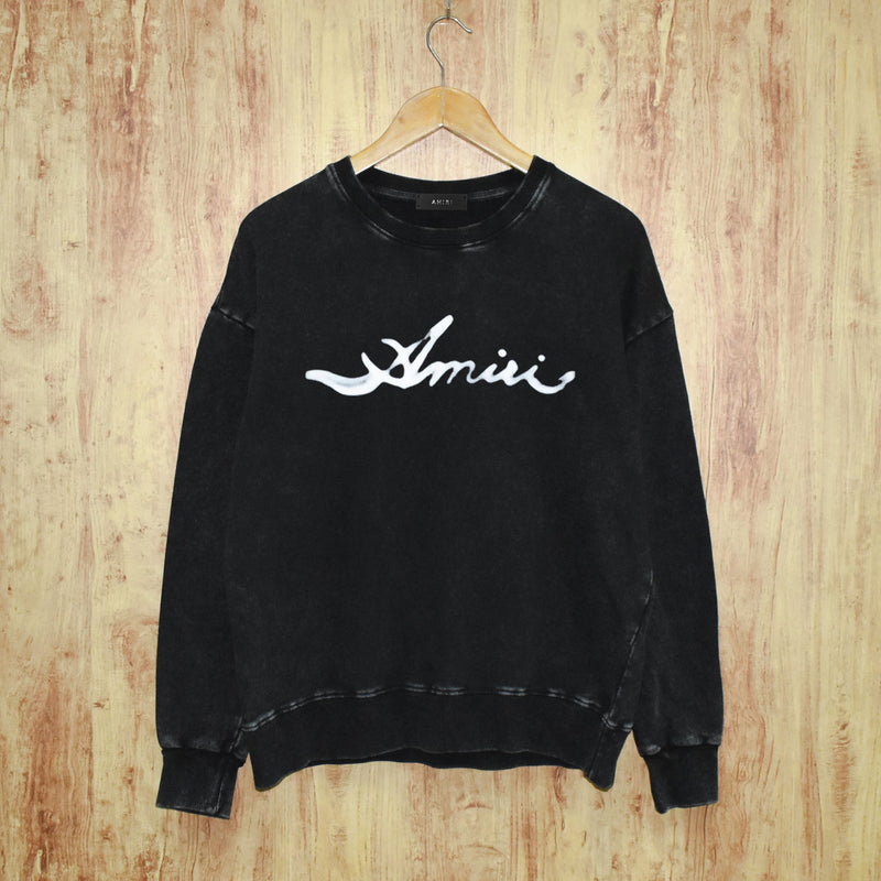 Amiri Distressed Sweatshirt Printed Trendy Pure Cotton