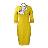 Women Dress Autumn Pencil Skirt Dress