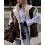 Women Cotton Coat Loose Suede Imitation Lamb Wool Vest